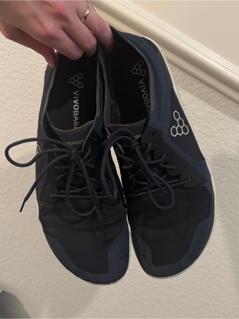 Vivo Barefoot Men's Navy Athletic Lace-Up Sneakers - Picture 3 of 5